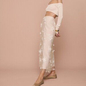 The Reformation - Gabriella Skirt in ivory